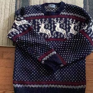 Fair aisle style 100% wool sweater